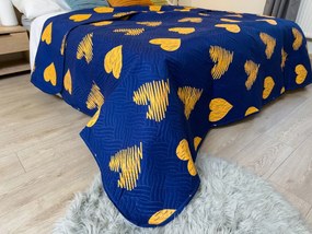 Narzuta na łóżko GOLBINO, ciemnoniebieska Rozmiar: 170 x 210 cm