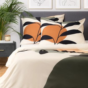 Komplet pościeli TIERRA z mikrofibry w liście 200x220 cm HOMLA