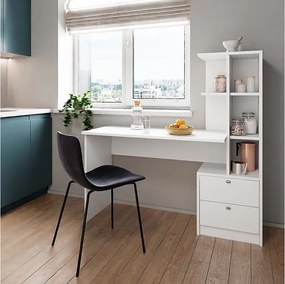 Stół do jadalni biały 136x55x138 denton