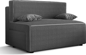 Ciemnoszara sztruksowa sofa rozkładana T7-A38