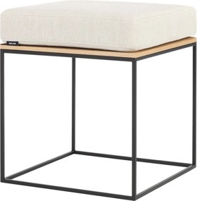 Beżowy tapicerowany stołek Feo – noo.ma