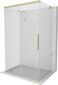 Mexen Rox-3S L kabina prysznicowa 3-ścienna rozsuwana 135 x 80 cm, transparent, złota szczotkowana - 8C2L-135-080-55-00-3S