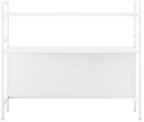 Metalowa nadstawka na biurko WENDY, 1150 x 980 x 220 mm, biała