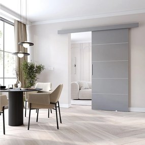 MINIO go for it, Drzwi przesuwne wewnętrzne CLEAN B 96 cm  w kolorze szarym