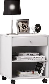 Drewniany stół nocny Rolda kółka szufladowe