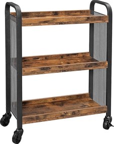 Wózek na kółkach 66x26x85 cm brązowy cowjag