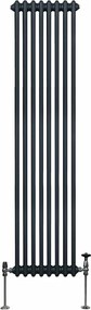 Tradycyjny grzejnik 2-kolumnowy - 1800 x 382 mm - antracytowo-szary