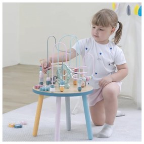 Viga polarb drewniany stolik edukacyjny manipulacyjny przeplatanka montessori