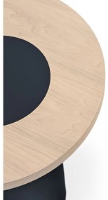 Czarny stolik w dekorze jesionu 120x50 cm Nori – Teulat