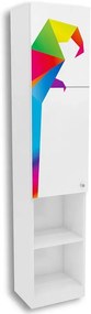 Biały regał do pokoju dziecięcego S2-P67