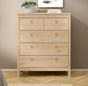 Nowoczesna komoda pokojowa z szufladami Madrid 3+2, jackson hickory