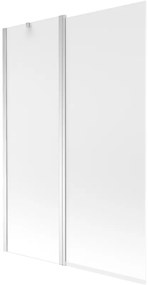 Mexen Flip parawan nawannowy 2-skrzydłowy 120 x 150 cm, szron, chrom - 894-120-101-01-30