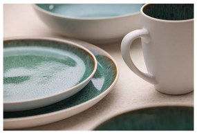 Biało-zielony kamionkowy talerz deserowy ø 21 cm Gastro White/Green – Bitz