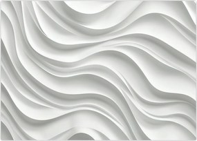 Obraz - 3D białe fale (70x50 cm)
