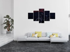 Obraz roweru w Amsterdamie (125x70 cm)