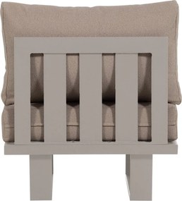 Szarobeżowy metalowy/tapicerowany fotel ogrodowy Bear – WOOOD