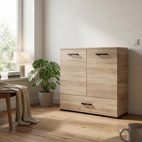 Komoda ALBANO 90 cm do Salonu Sypialni z Szufladą Dąb sonoma