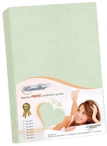 Bellatex prześcieradło frotte zielone szałwiowe,90 x 200 cm, 90 x 200 cm