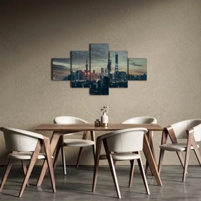 Obraz miasta o zmierzchu (125x70 cm)