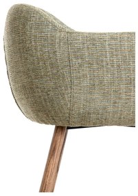 Jasnozielone tapicerowane fotele jadalniane zestaw z podłokietnikami 2 szt. Blaine – Light &amp; Living