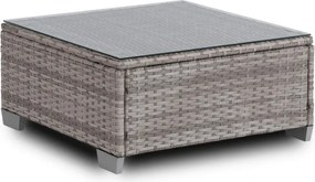 Zestaw Mebli Ogrodowych COLUMBUS Szary Modułowy Sofa Fotele Stolik Tarasowy Technorattan Nowoczesny