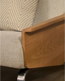 Beżowa sofa z tkaniny szenilowej 205 cm Amsen – Kave Home