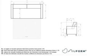 Ciemnoniebieska rozkładana sofa 168 cm Lucky Lucy – Miuform