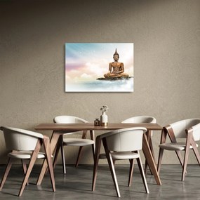 Obraz na szkle - Budda nadzorujący ziemię (70x50 cm)