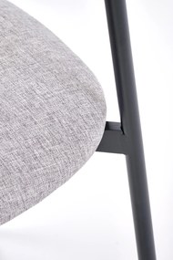 Zestaw stół + 4 krzesła, naturalny / czarny / popielaty DICKY