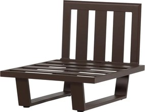 Brązowy metalowo-tapicerowany fotel ogrodowy Bear – WOOOD