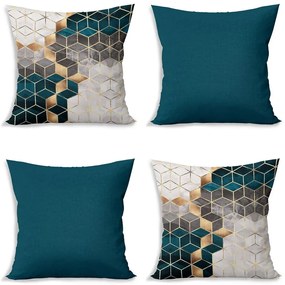 Poszewki na poduszki zestaw 4 szt. 43x43 cm Optic – Minimalist Cushion Covers