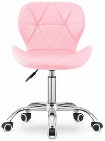 Zestaw do biura stół TAYLOR SONOMA 100x50 cm + krzesło biurowe AVOLA z ekoskory rozowy