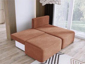 Narożnik TILIA wolnostojący układ L strona Prawa z funkcją spania w tkaninie Tilia 52