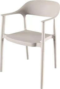 Zestaw mebli ogrodowych Toledo beżowy stół okrągły 70 cm + 4 krzesła balkon taras 4 os.