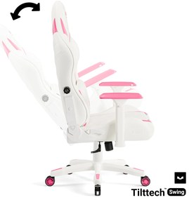 Fotel gamingowy Diablo X-Ray 2.0 Normal Size, biało-różowy