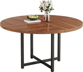 Okrągły stół jadalny dla 4-6 osób, okrągły stół kuchenny o średnicy 120 cm, nowoczesne małe stoły jadalne