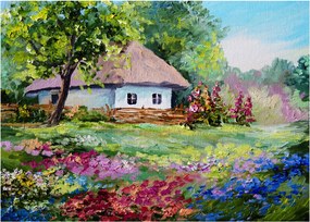Obraz - Domek (70x50 cm)