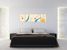 Obraz - Minimalistyczna kolorowa ilustracja (170x50 cm)