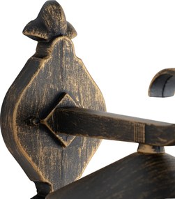 Klasyczna lampa ścienna zewnętrzna antyczne złoto IP44 - Herb