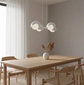 Boom 4 Biała – lampa wisząca z regulowanym zawieszeniem, oświetlenie małego stołu