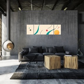 Obraz - Minimalistyczna kolorowa ilustracja (170x50 cm)