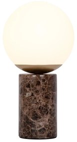 Nordlux - Lampa stołowa LILLY 1xE14/25W/230V marmur/brązowa