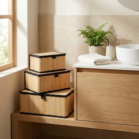 Zestaw zamykanych koszyków w trzech rozmiarach TILVA