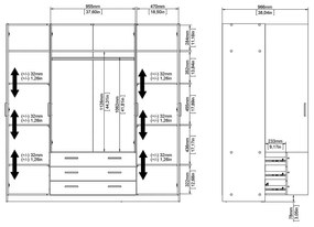 Szafa w dekorze dębu 196x200 cm Sprint – Tvilum