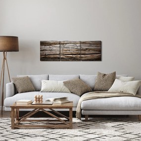 Obraz - drewno sezonowe (z zegarem) (90x30 cm)