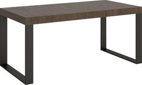 Stół rozkładany 200/304x90 cm Tecno orzech nogi antracytowe