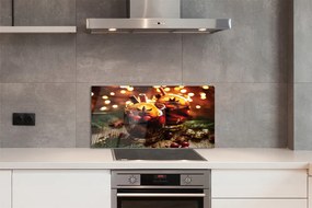 Szklany Panel Zimowa Herbata z Cynamonem