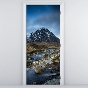 Fototapeta na drzwi - Góra i rzeka (95x205cm)
