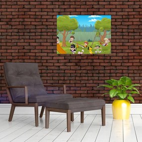 Obraz - Dzieci na placu zabaw (70x50 cm)