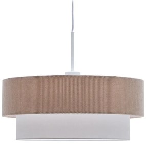 Biała/beżowa lampa wisząca z tekstylnym kloszem ø 40 cm Bianella – Kave Home